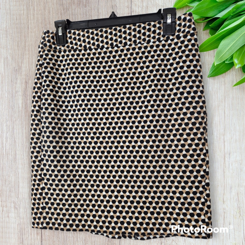 Ann Taylor Career Geometric Dot Mini Skirt Size 2P